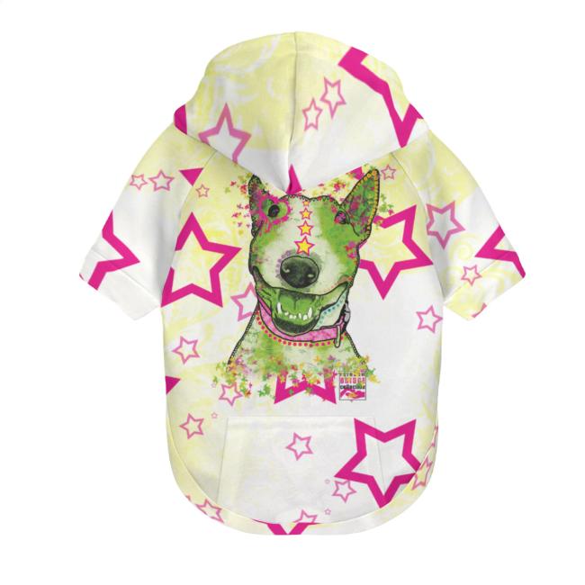 Hunde-Hoodie, Hundemotiv Bärbel – bunte Popart, gemütlich, waschbar, Polyster